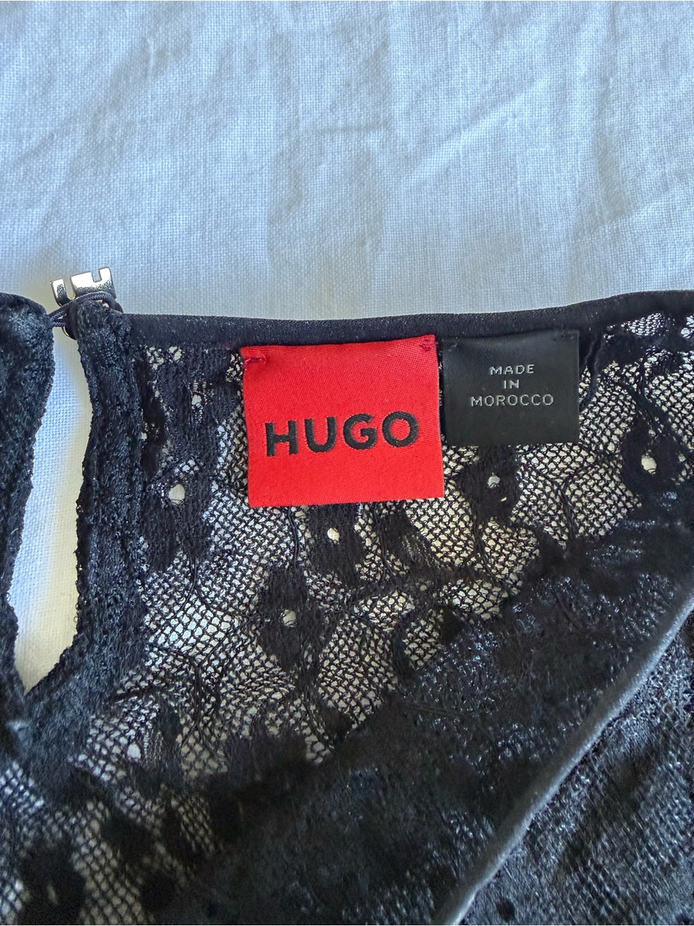 Hugo Boss Black Long-Sleeve Lace Sheer Top
Worn only once